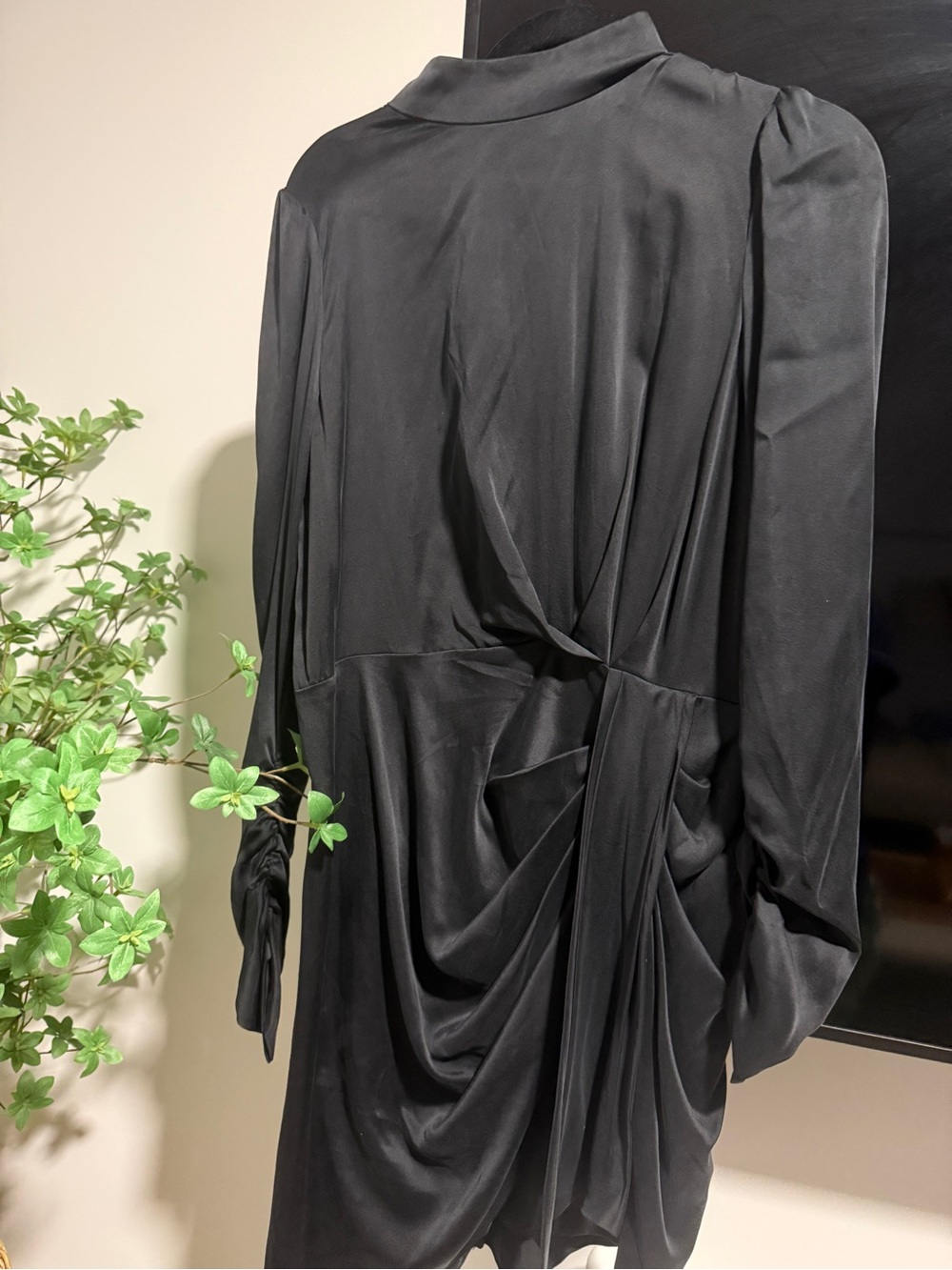 Zimmermann Black Silk Draped Mini Dress - Picture 3 of 5